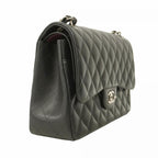 Black Leather Chanel Flap Bag