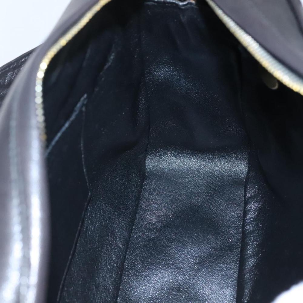 Black Leather Chanel Shoulder Bag