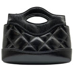 Black Leather Chanel Shoulder Bag