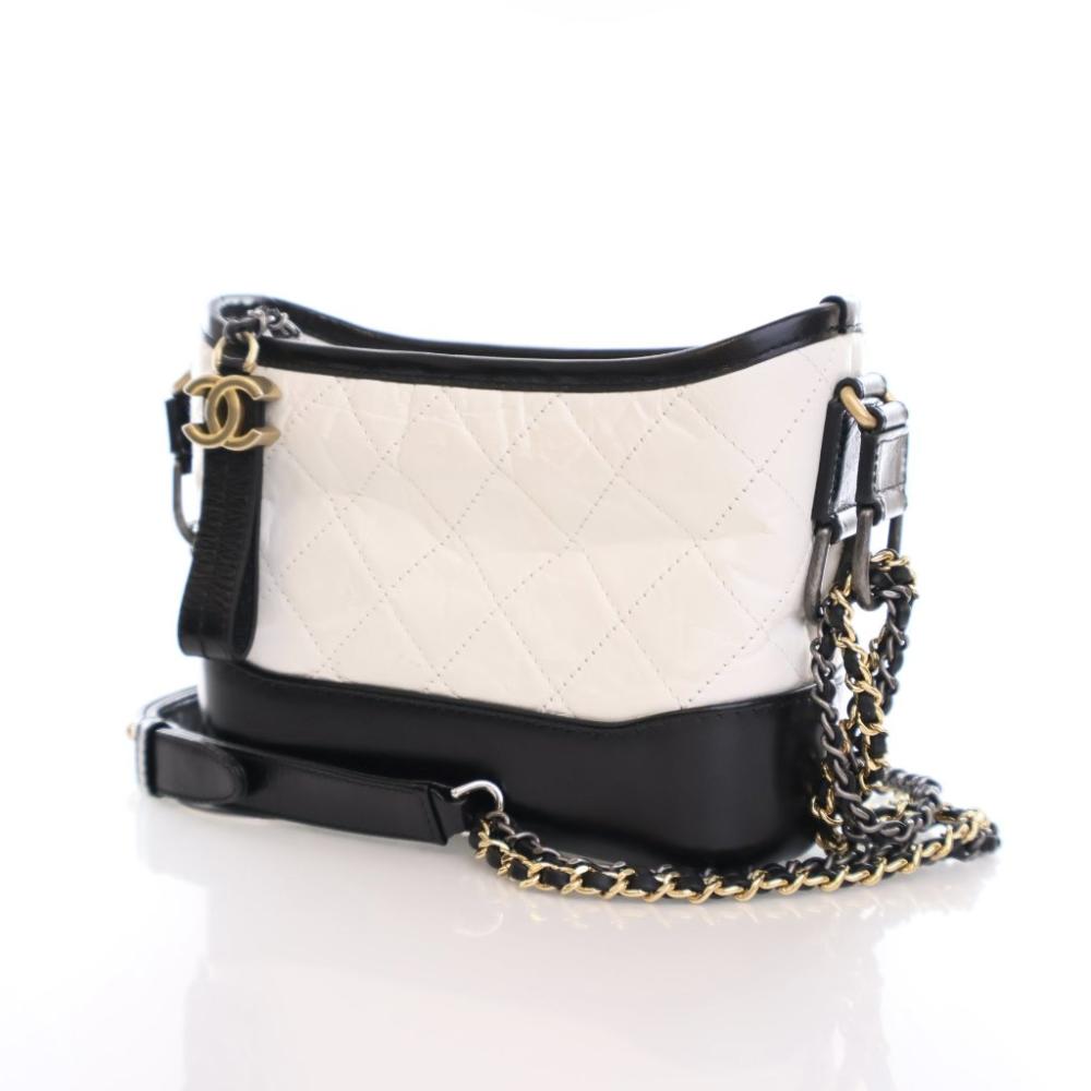 Black Leather Chanel Crossbody Bag