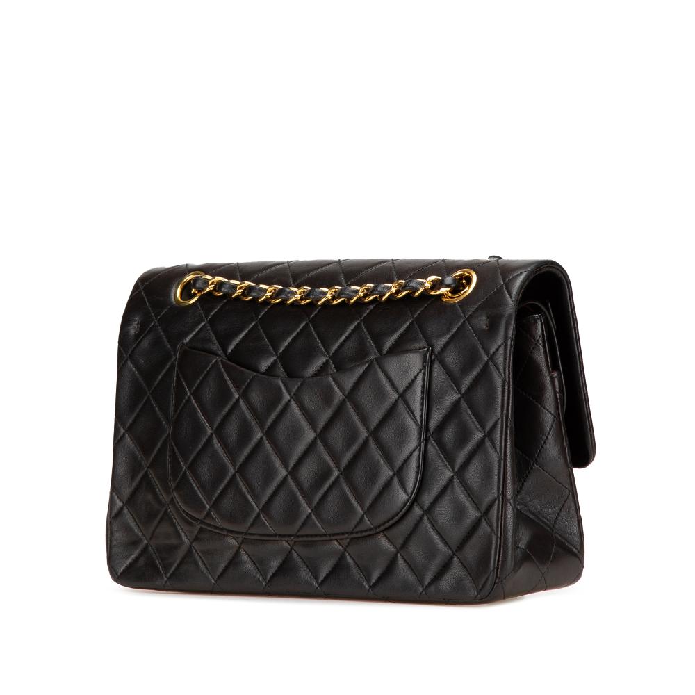 Black Leather Chanel Flap Bag