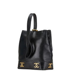 Black Leather Chanel Shoulder Bag