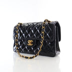 Black Leather Chanel Flap Bag