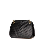 Black Leather Chanel Shoulder Bag