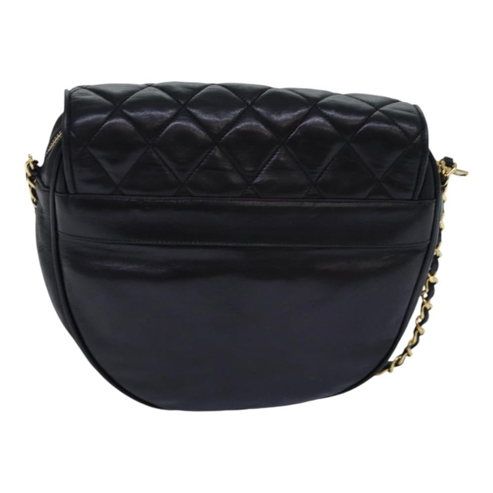 Black Leather Chanel Shoulder Bag
