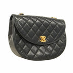 Black Leather Chanel Shoulder Bag
