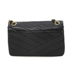 Black Leather Chanel Shoulder Bag
