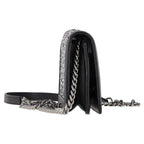 Black Leather Chanel Shoulder Bag