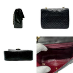 Black Leather Chanel Flap Bag