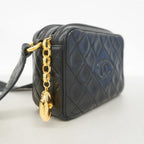 Black Leather Chanel Shoulder Bag