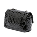 Black Leather Chanel Flap Bag