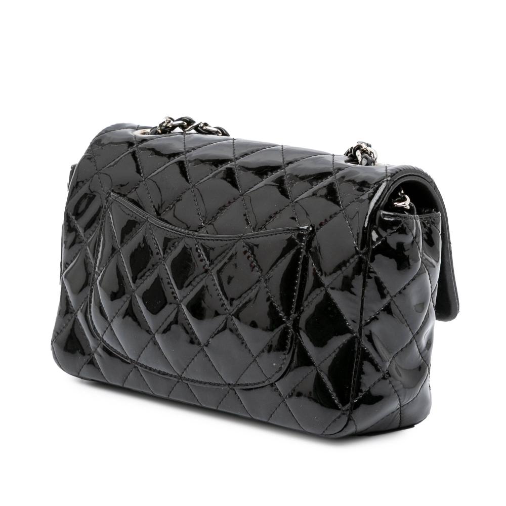 Black Leather Chanel Flap Bag