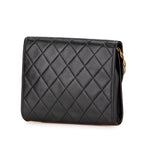 Black Leather Chanel Flap Bag