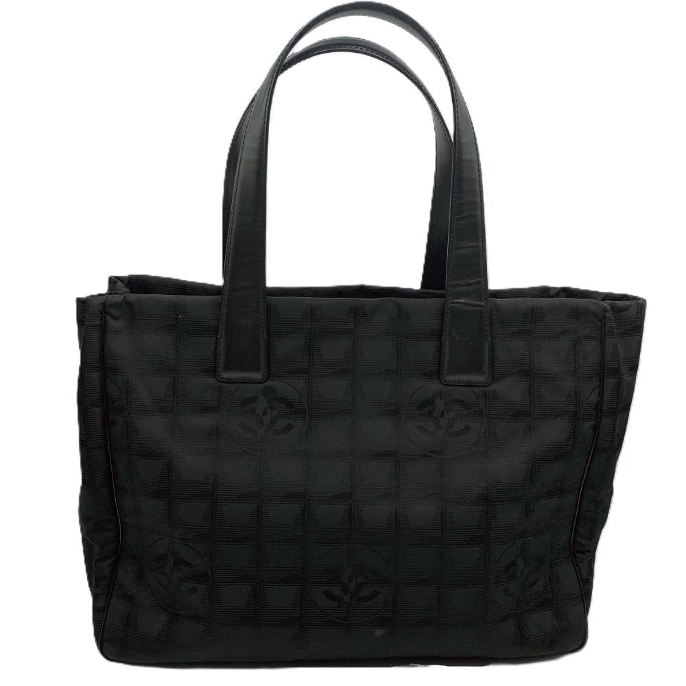Black Leather Chanel Travel Line
