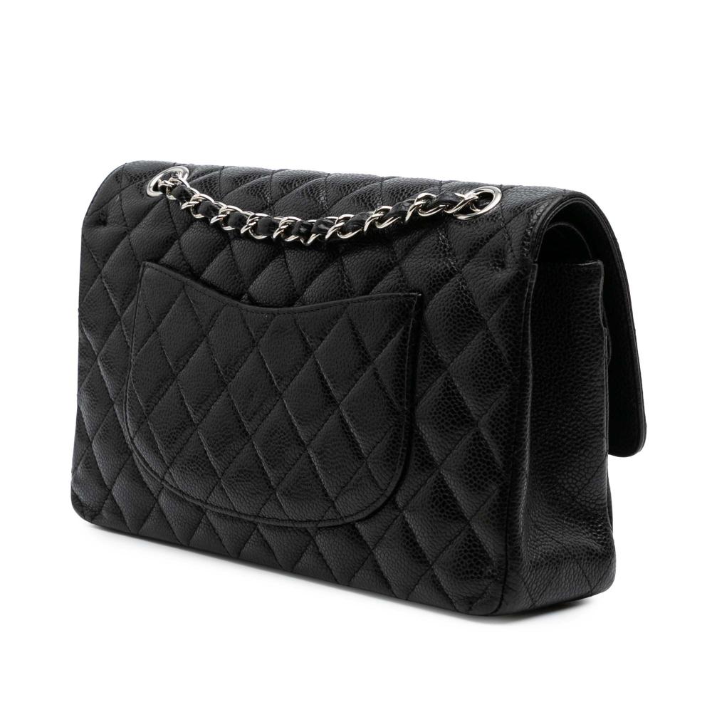 Black Leather Chanel Shoulder Bag