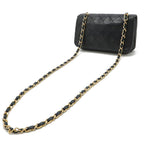 Black Leather Chanel Shoulder Bag