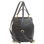 Black Leather Chanel Backpack