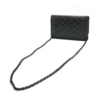 Black Leather Chanel Shoulder Bag