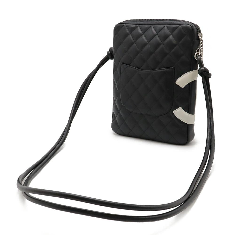 Black Leather Chanel Crossbody Bag