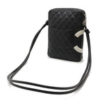 Black Leather Chanel Crossbody Bag