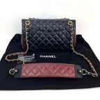 Black Leather Chanel Flap Bag