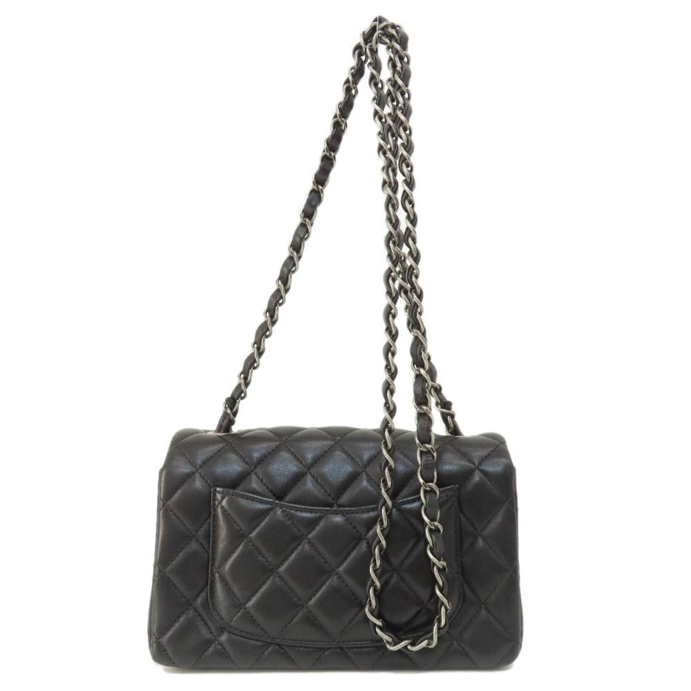 Black Leather Chanel Crossbody Bag