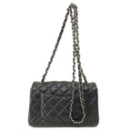 Black Leather Chanel Crossbody Bag