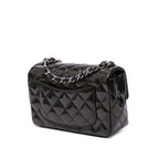 Black Leather Chanel Flap Bag