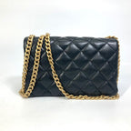 Black Leather Chanel Shoulder Bag