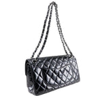 Black Leather Chanel Shoulder Bag
