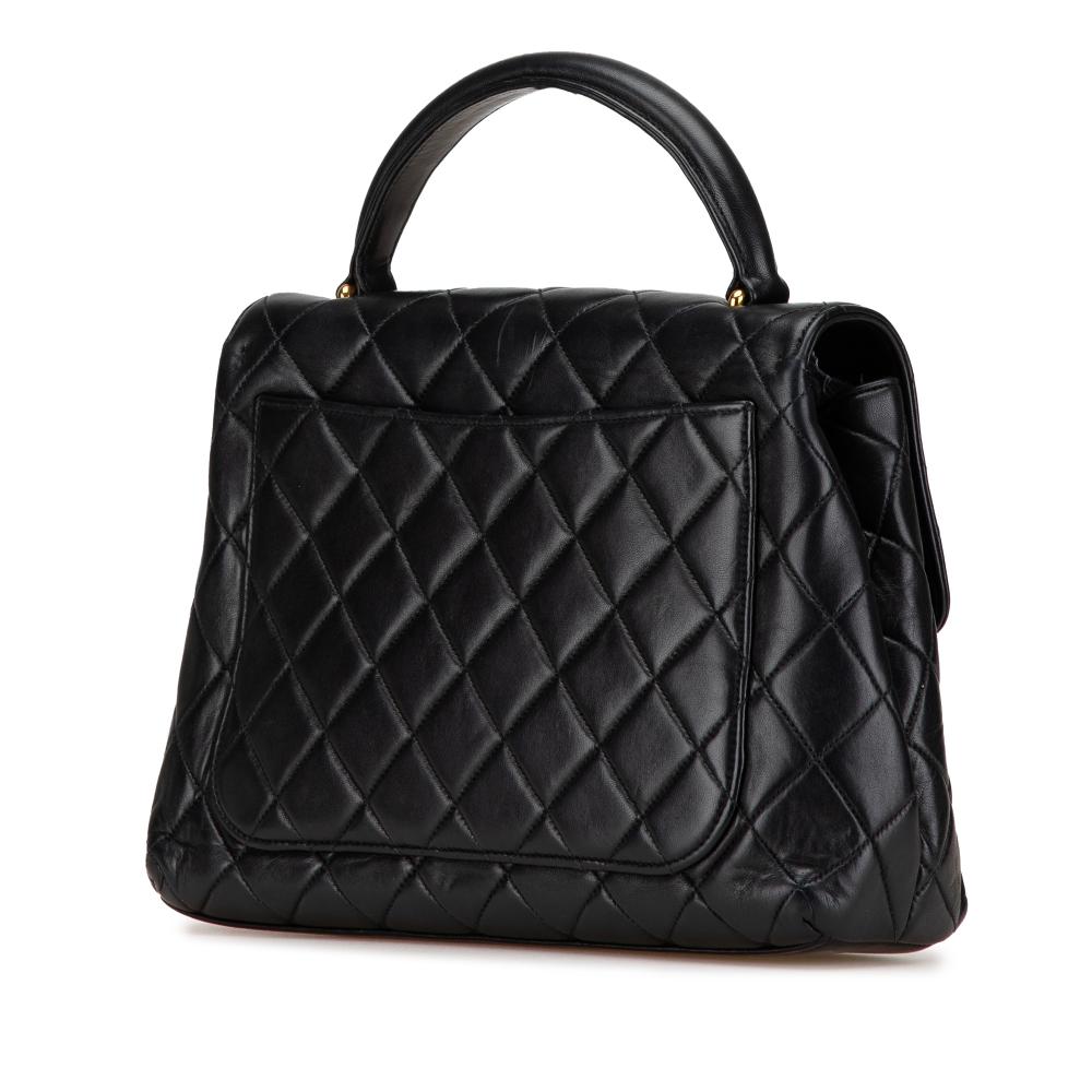 Black Leather Chanel Flap Bag