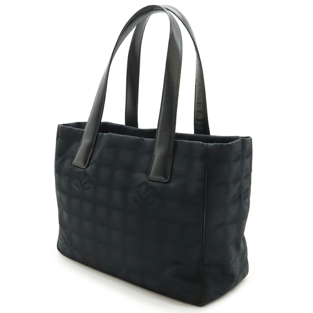 Black Leather Chanel Travel Line