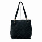 Black Leather Chanel Shoulder Bag