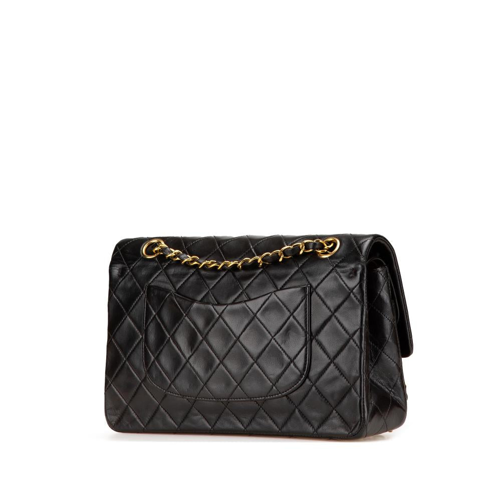 Black Leather Chanel Flap Bag