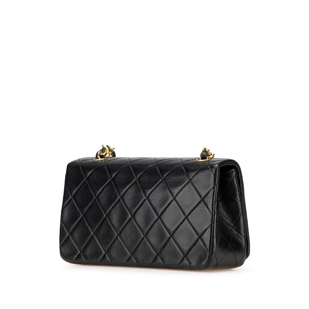 Black Leather Chanel Flap Bag