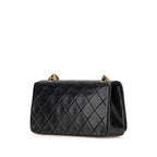 Black Leather Chanel Flap Bag