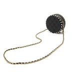 Black Leather Chanel Shoulder Bag