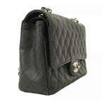 Black Leather Chanel Flap Bag
