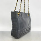 Black Leather Chanel Shoulder Bag