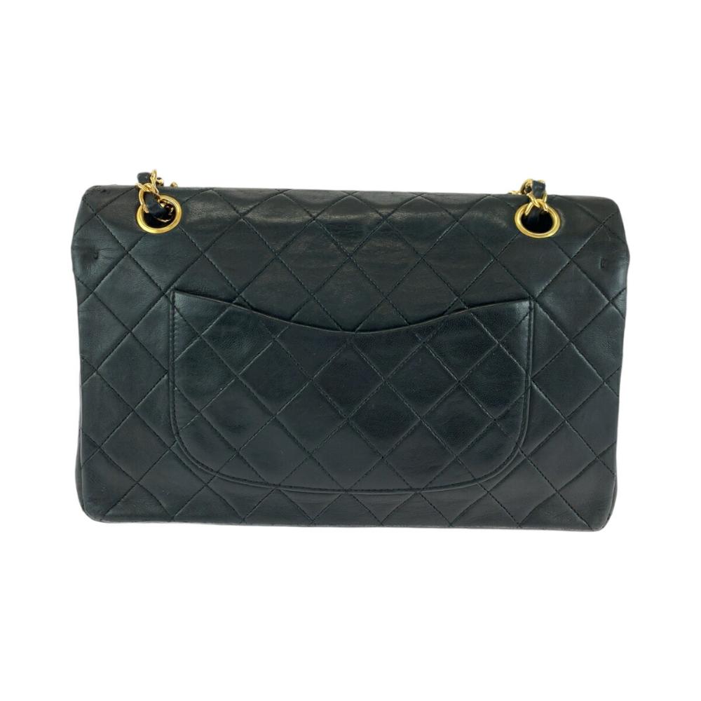 Black Leather Chanel Flap Bag