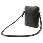Black Leather Chanel Crossbody Bag