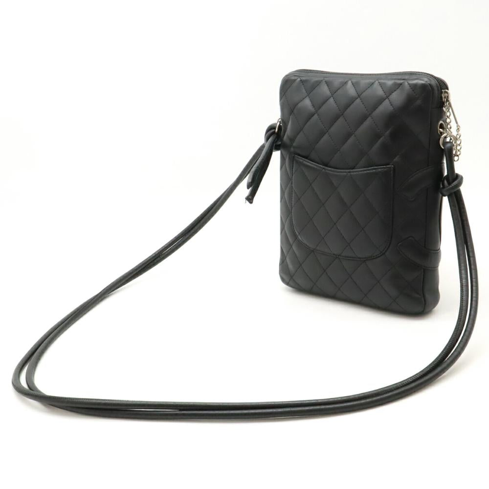 Black Leather Chanel Crossbody Bag