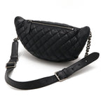 Black Leather Chanel Belt Bag