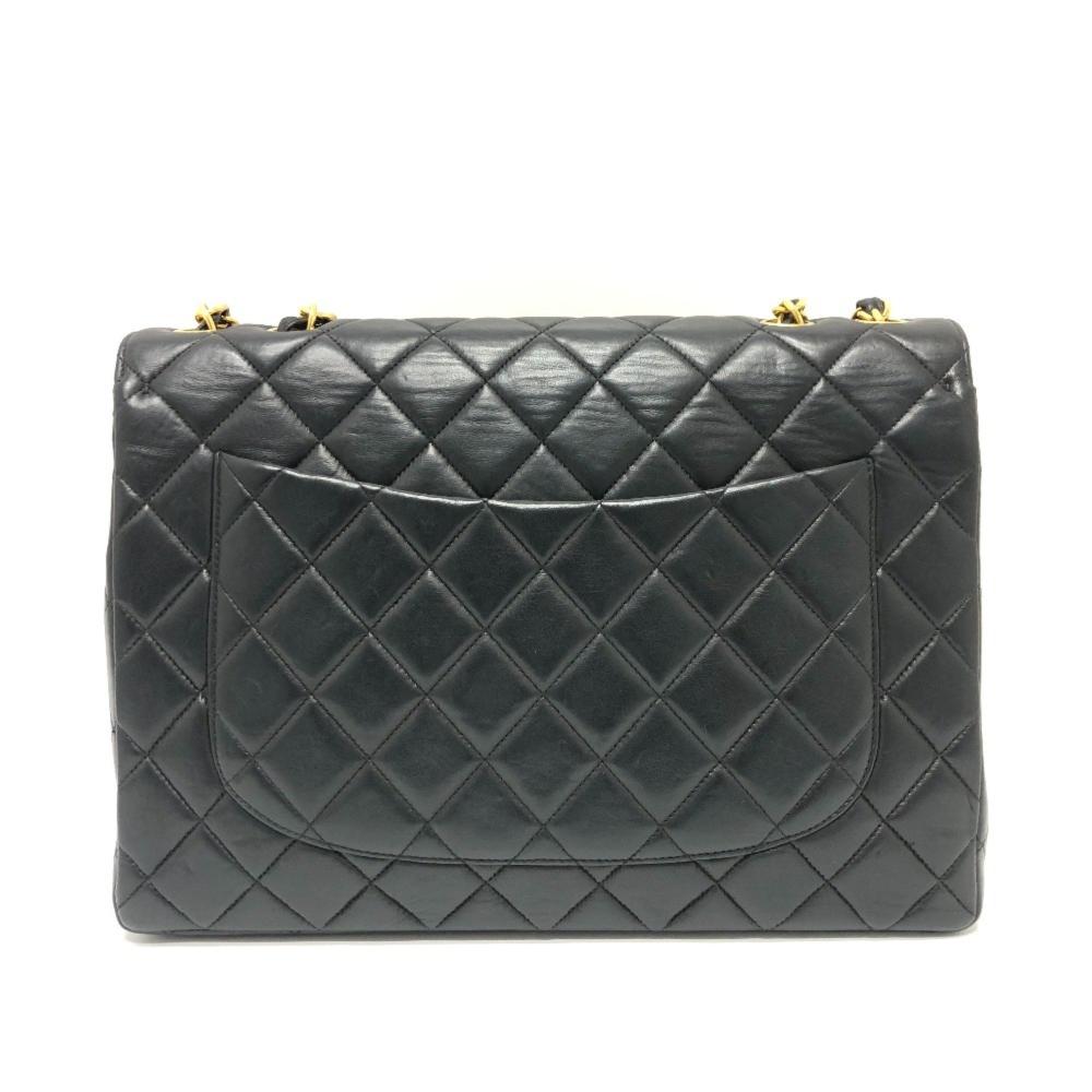 Black Leather Chanel Shoulder Bag