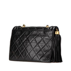 Black Leather Chanel Flap Bag