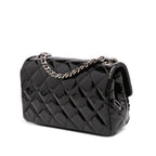 Black Leather Chanel Flap Bag