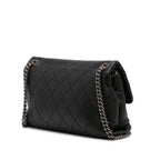 Black Leather Chanel Flap Bag