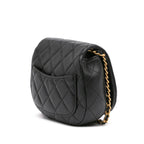 Black Leather Chanel Crossbody Bag