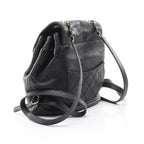 Black Leather Chanel Backpack