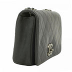 Black Leather Chanel Shoulder Bag